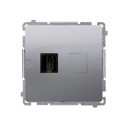 Zásuvka 1xHDMI strieb. mat.metal. SIMON Basic (simon) 1