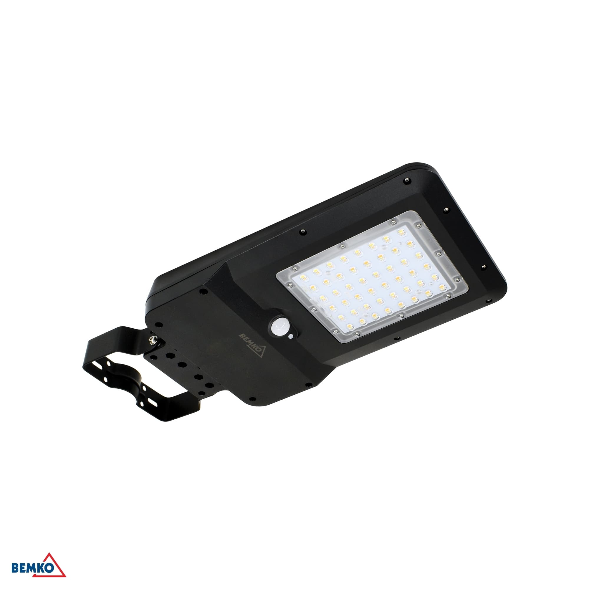 Solárne LED pouličné svietidlo SOLGER 20 W, 3000 lm, 3000/4000/6000 K, IP65, čierne, s PIR 1