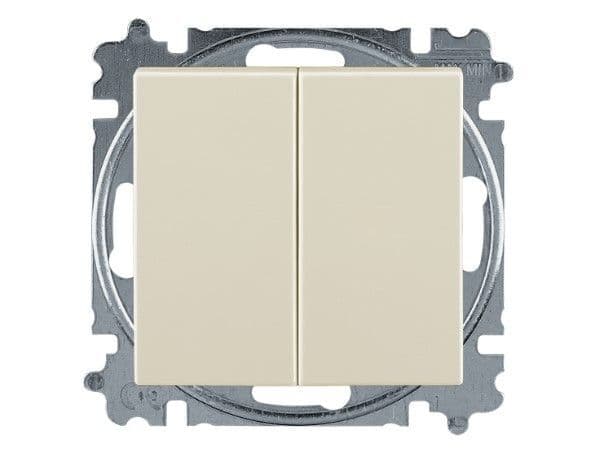 Prepínač dvojitý str. (5B) 10AX/250V (PS) slon.kosť Basic55 (ABB) 1