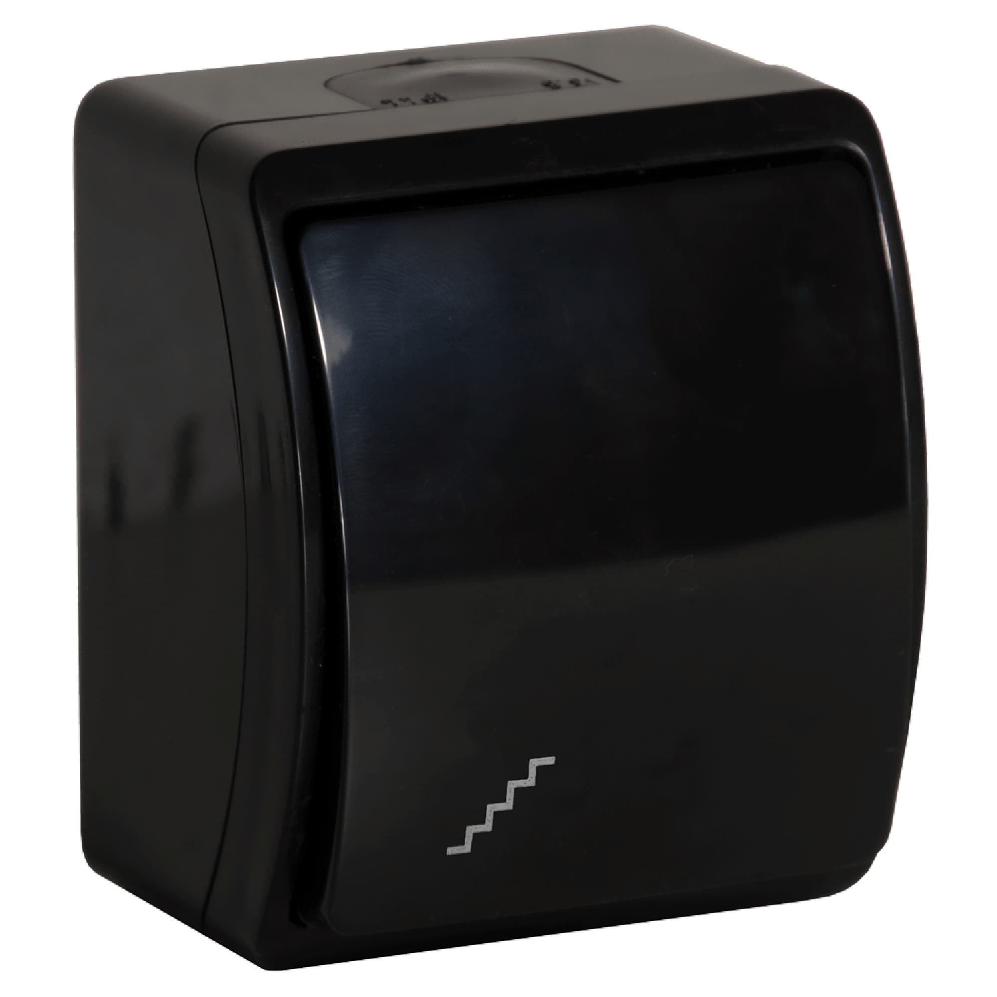 Surface-mounted three-way switch AQUATIC IP44 black, 10 pcs. 1