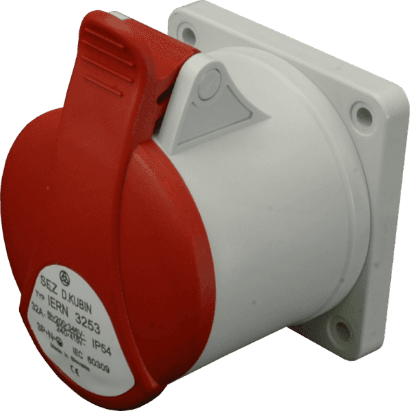 Zásuvka vstavaná 16A/400V/4P IP54 - IERN 1643 (SEZ DK) 1