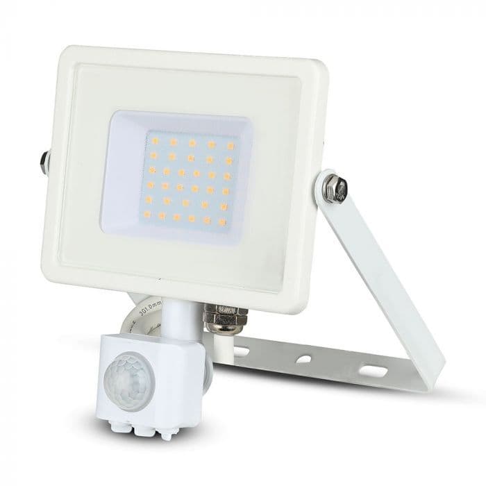 Reflektor LED so senzorom PRO 30W, 4000K, 2400lm, biely, VT-30-S (V-TAC) 1