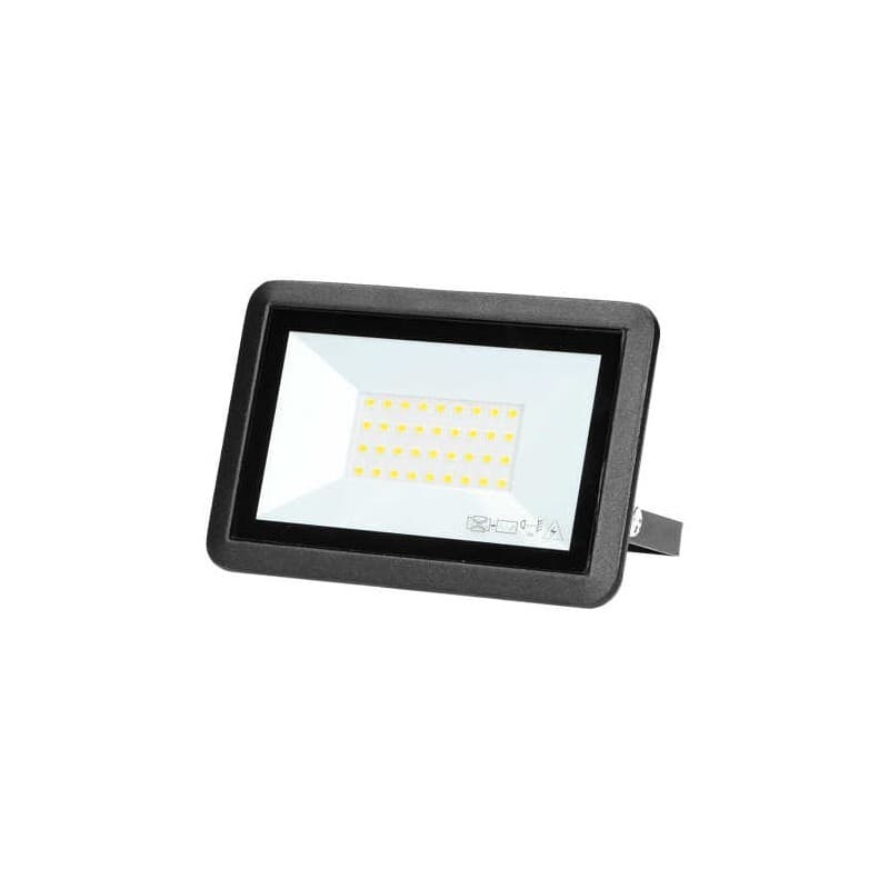 LED reflektor BULLED S, čierne, 30W, 2400lm, IP65, 4000K, hliník/sklo 1