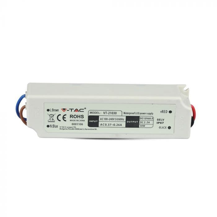 Zdroj LED SLIM 12V 30W, IP67 VT-21030 (V-TAC) 1
