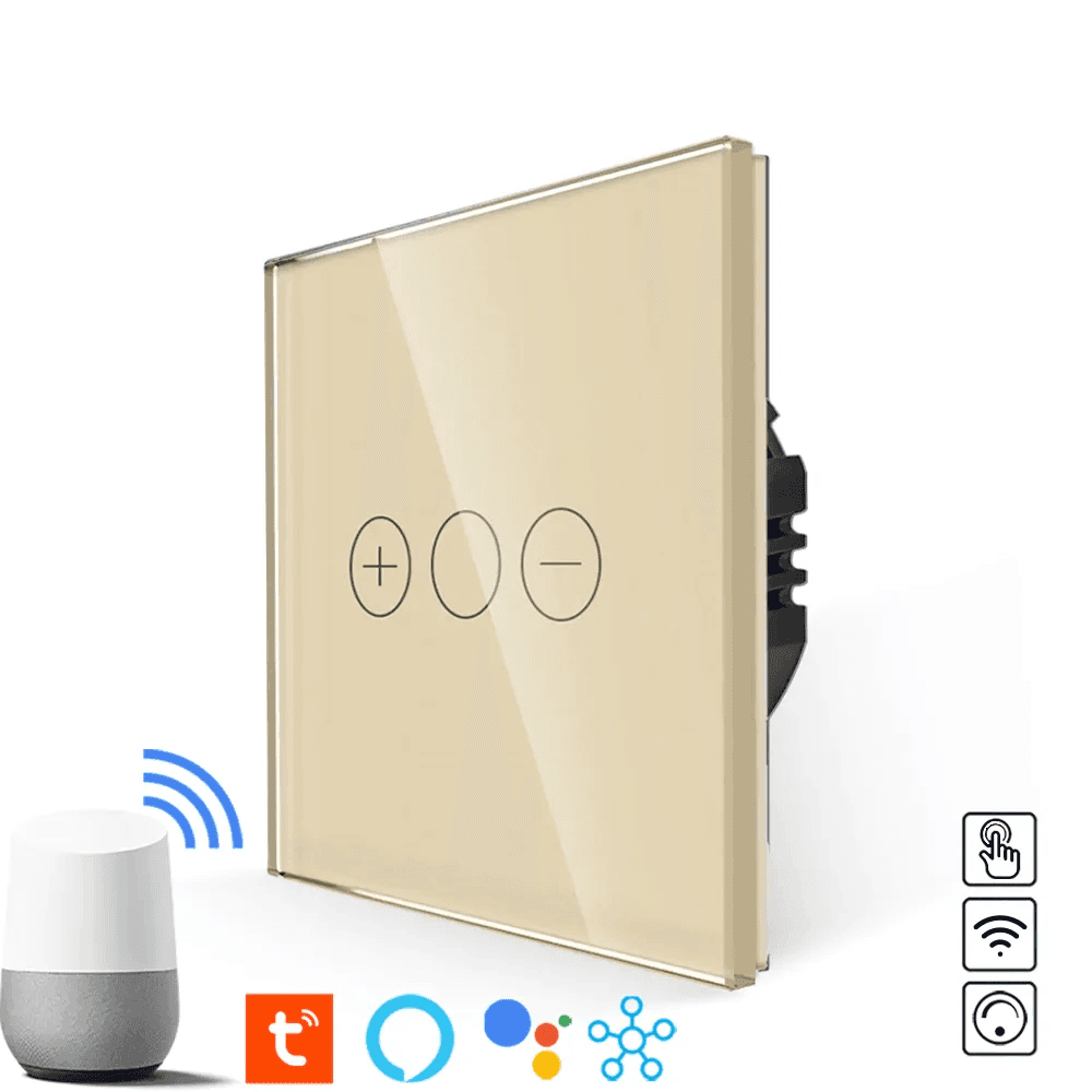 Revolo Touch WiFi dotykový stmievač trojtlačidlový č.1 - Zlatý 1