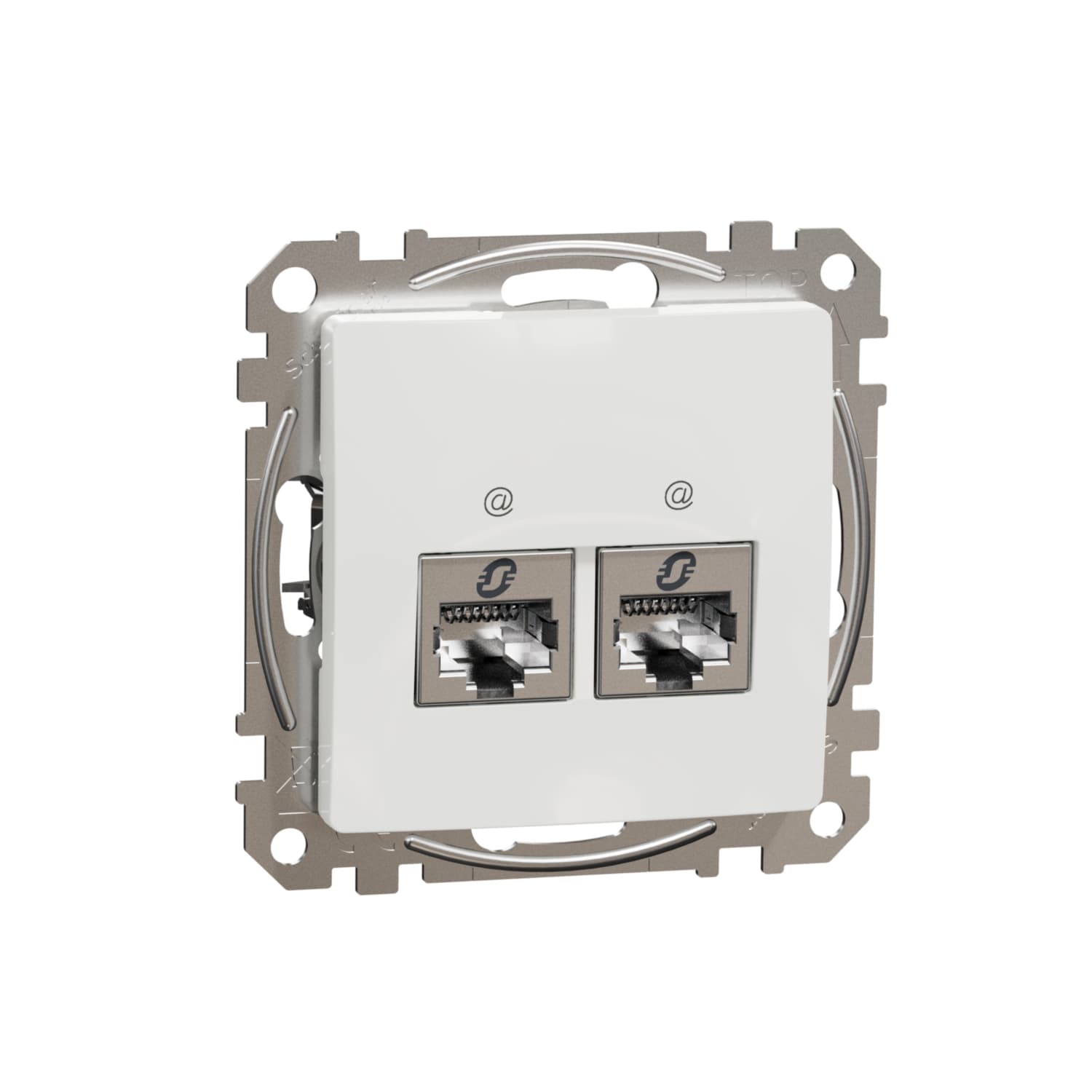 Dátová zásuvka 2xRJ45 kat. 6A STP, Biela, Sedna Design (Schneider) 1
