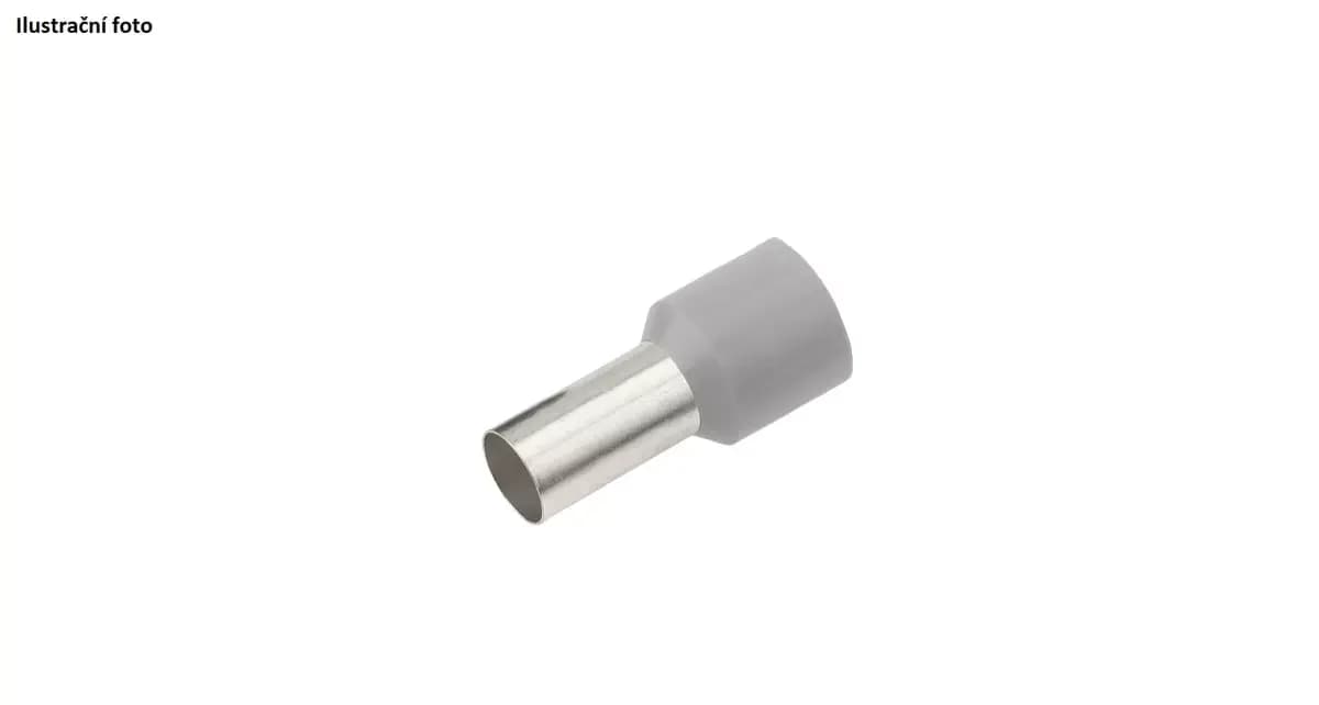 Izolovaná dutinka Cu 4/10 mm, šedá (100 ks) 1
