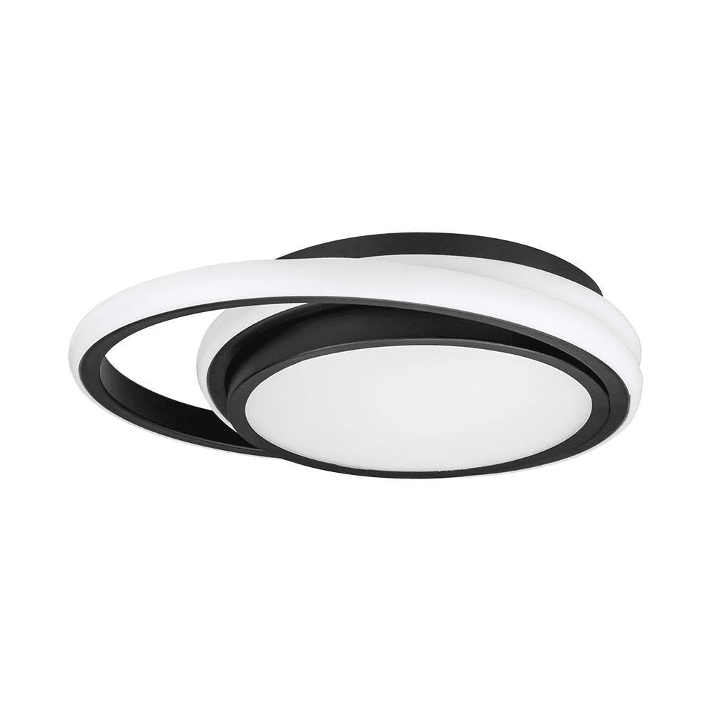 Dizajnové stropné LED svietidlo 24W 4000K 2560lm čierne okrúhle VT-7783 (V-TAC) 1