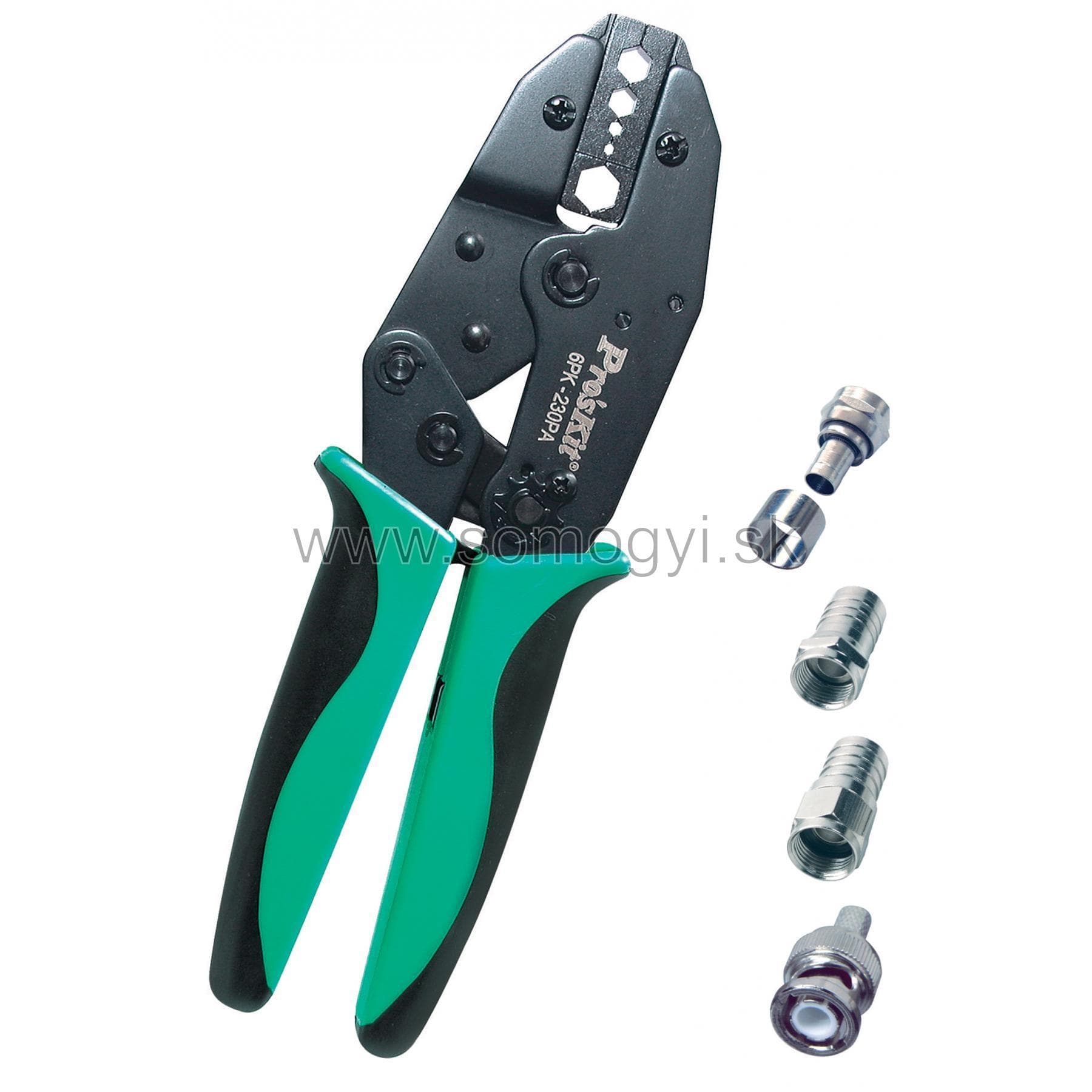 Kliešte Krimpovacie pre koaxiálny kábel Profi, 230 mm (SOMOGYI) 1