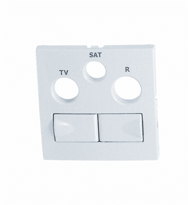 Kryt zásuvky TV/R/SAT/2xRJ45 biela LOGUS90 mec 21 (EFAPEL) 1