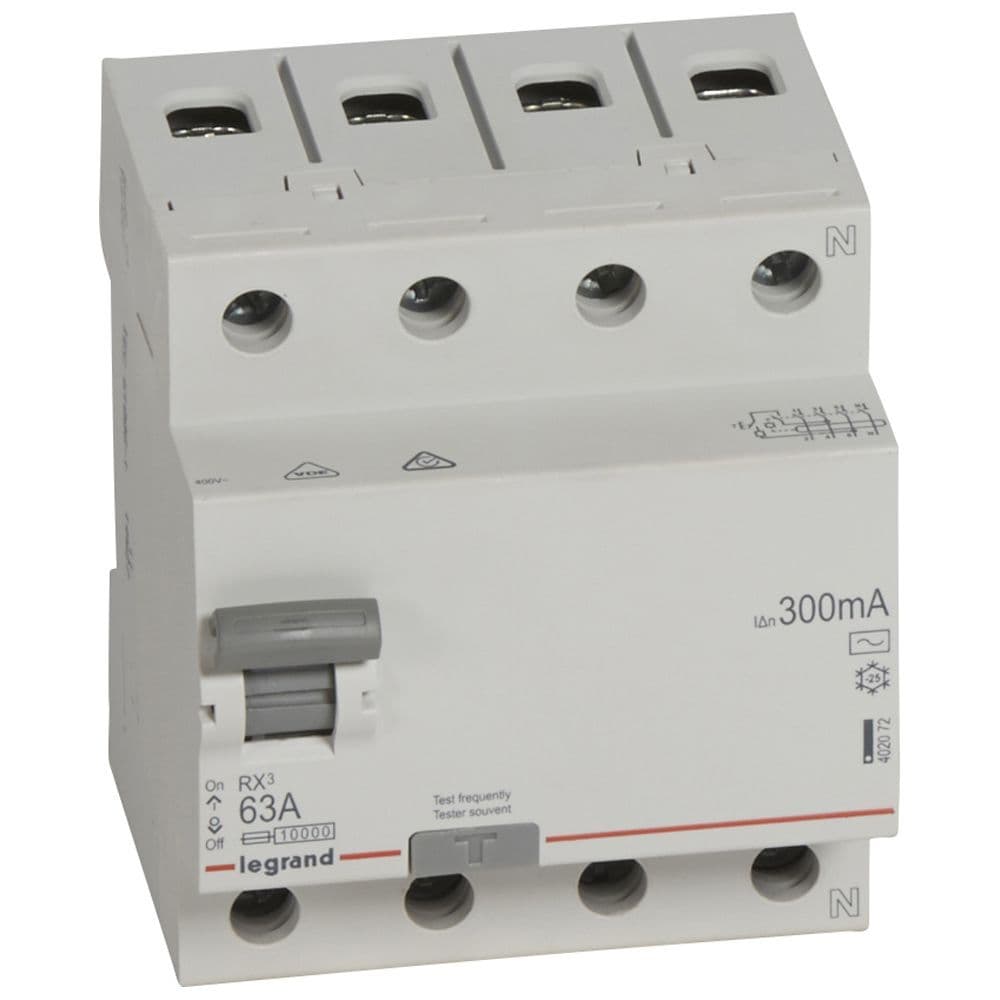 Prúdový chránič RX3 4P 63A 300MA AC 1