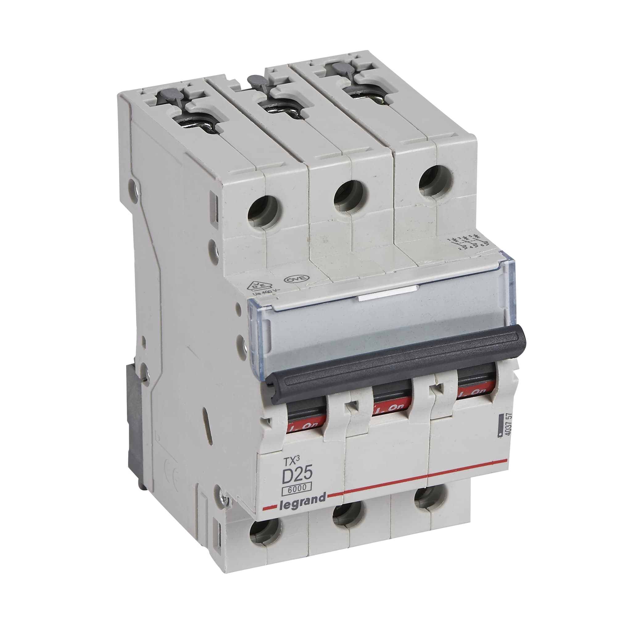 Istič 3-pólový D/25A 6kA Rada:TX3 (Legrand) 1