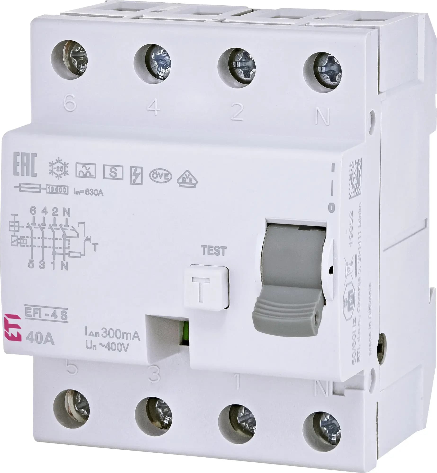 Chránič prúdový EFI-4 4p A-S 40/0,3A 10kA (ETI) 1