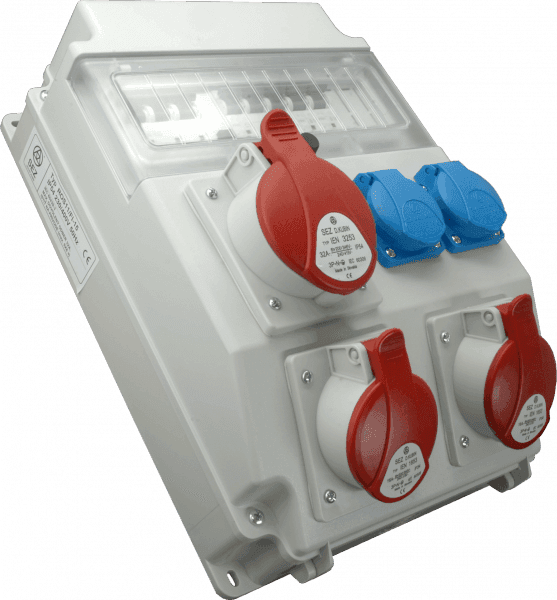 Rozvodnica 11M 2x16A+32A/400V/5P+2x250V FA 7M stojan istená IP44 - ROS 11S/FI-14 (SEZ DK) 1
