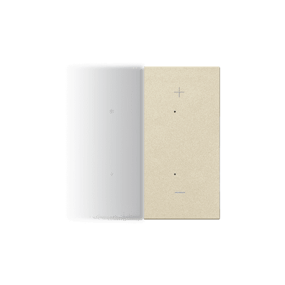 Right half rocker with pictogram „+/-” for electronic products ; champagne matt 1