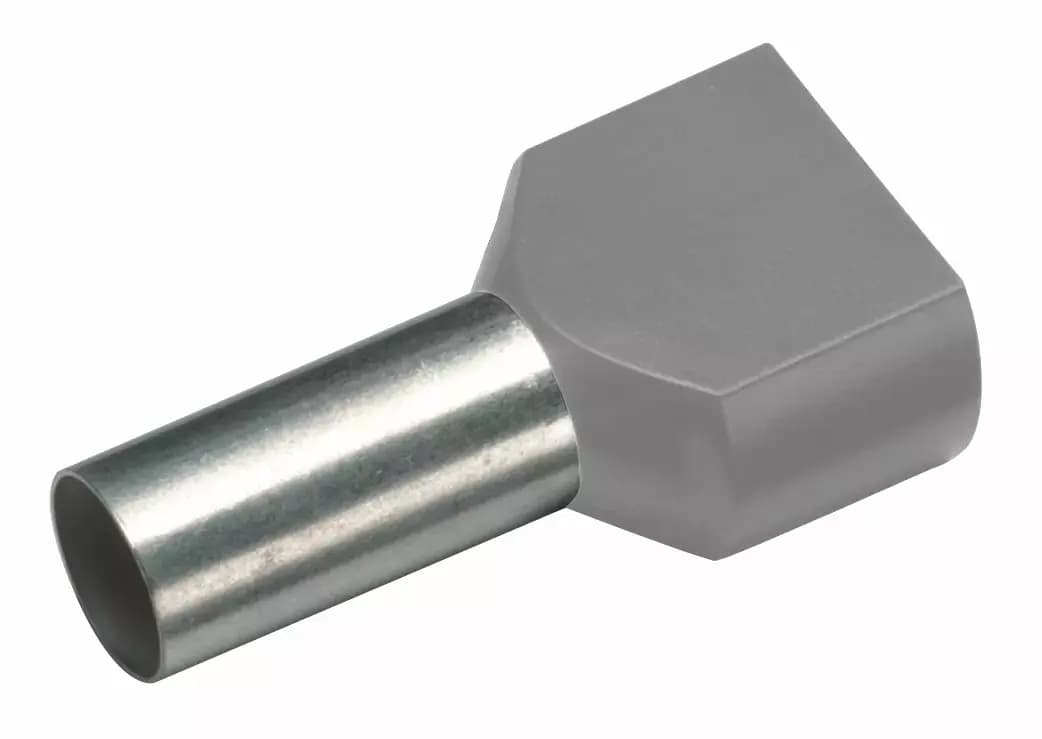 Izolovaná dvojitá dutinka Cu 2 x 0,75/8 mm, šedá (100 ks) (Cimco) 1