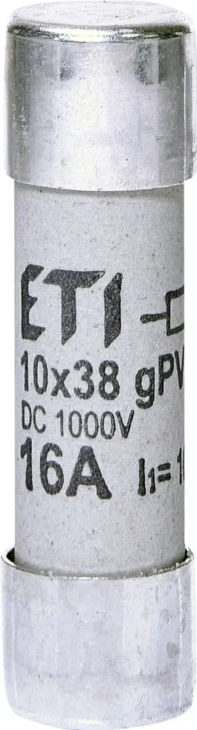 Valcová poistka špeciálna CH10x38 16A gPV 1000V DC 10kA (ETI) 1