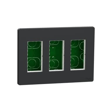 Unica System+ - Centrálna jednotka 3x4 modulov zapustená, Antracit 1