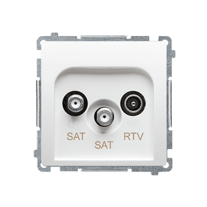 Zásuvka TV/R/SAT/SAT koncová 1dB (SS) biela SIMON Basic (simon) 1