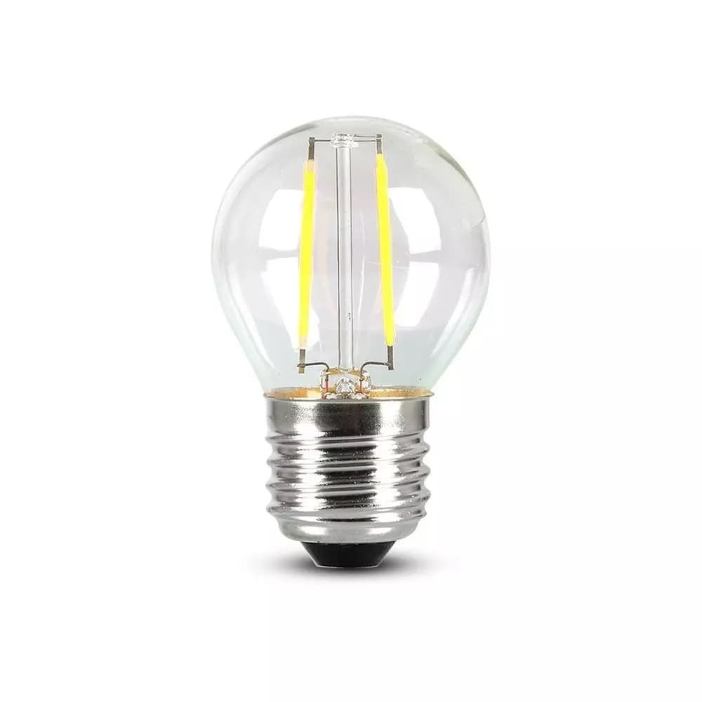 Žiarovka LED PRO Filament CL E27 4W, 2700K, 400lm, G45 VT-244 (V-TAC) 1