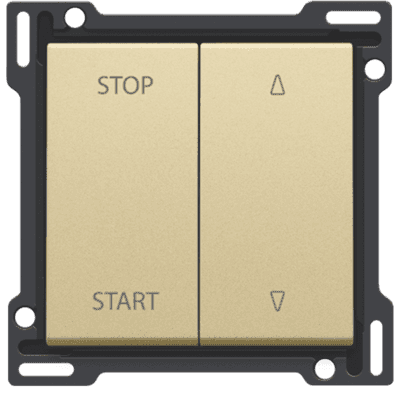 Kryt žalúziového spínača 2-diel s blok. START/STOP zlatá (NIKO) 1