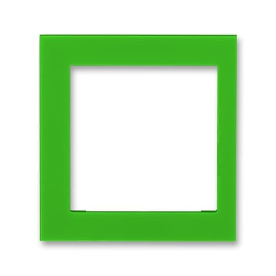 Rámcek 1-násobný s otvorom 55x55 krajný zelená Levit (ABB) 1