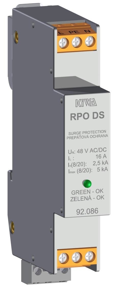 Prepäťová ochrana do rozvádzača RPO DS 48 V (KIWA) 1