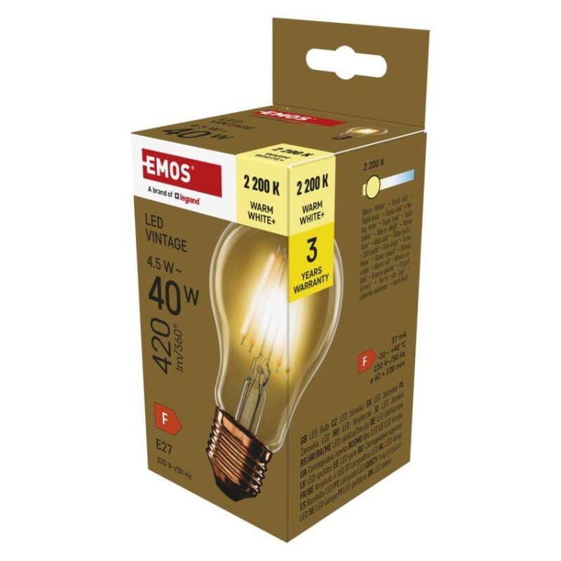 LED žiarovka Vintage A60 / E27 / 4,5 W (40 W) / 420 lm / Teplá biela 1