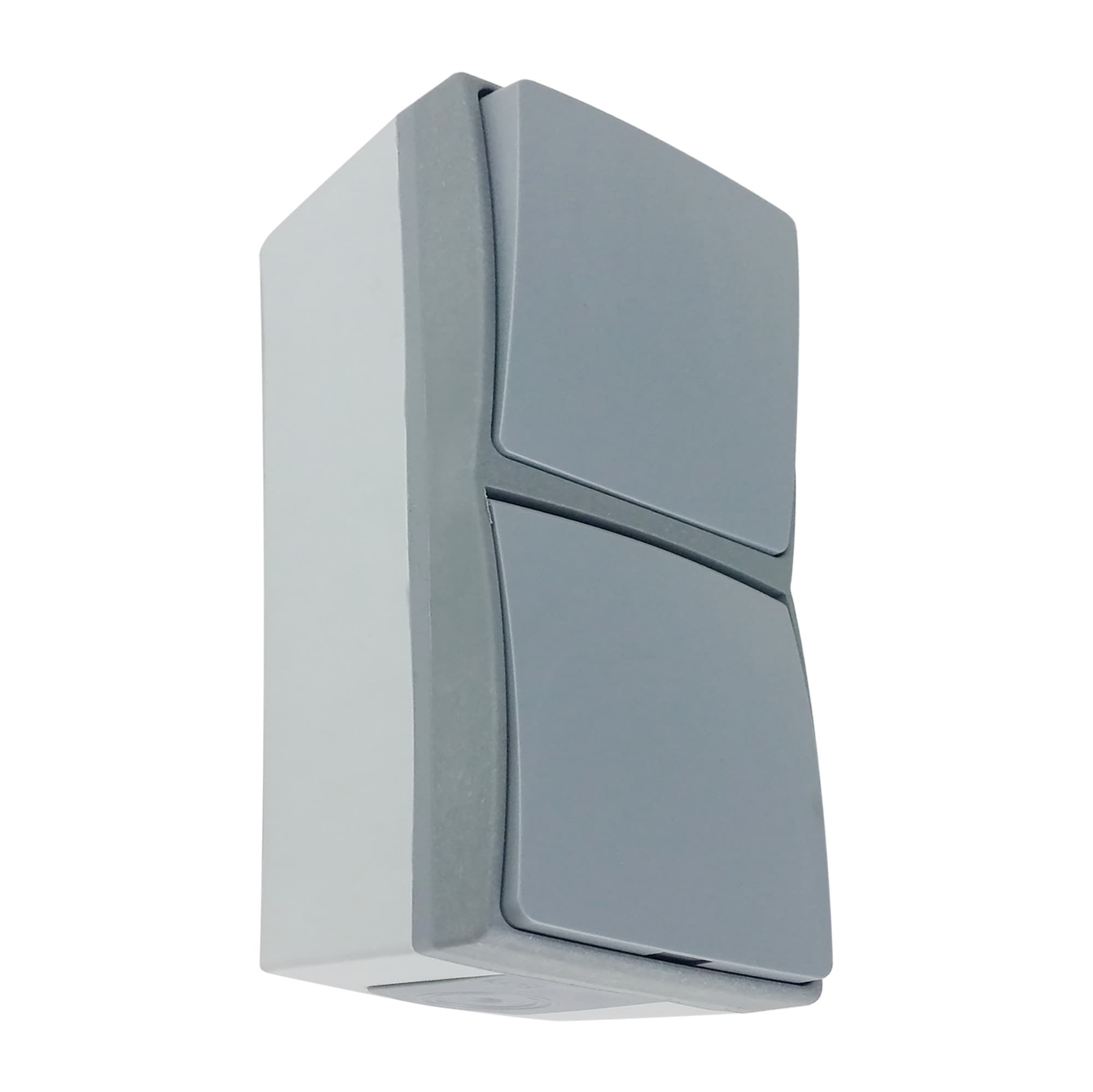 AQUATIC PRO IP55 Vertical Switch + Socket 2P+E, grey/graphite, 5pcs 1
