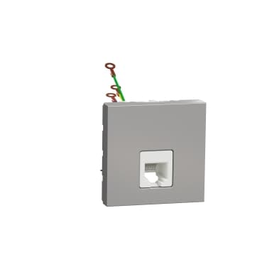 Unica - Zásuvka telefónna RJ12, 6 kontaktov, Aluminium 1