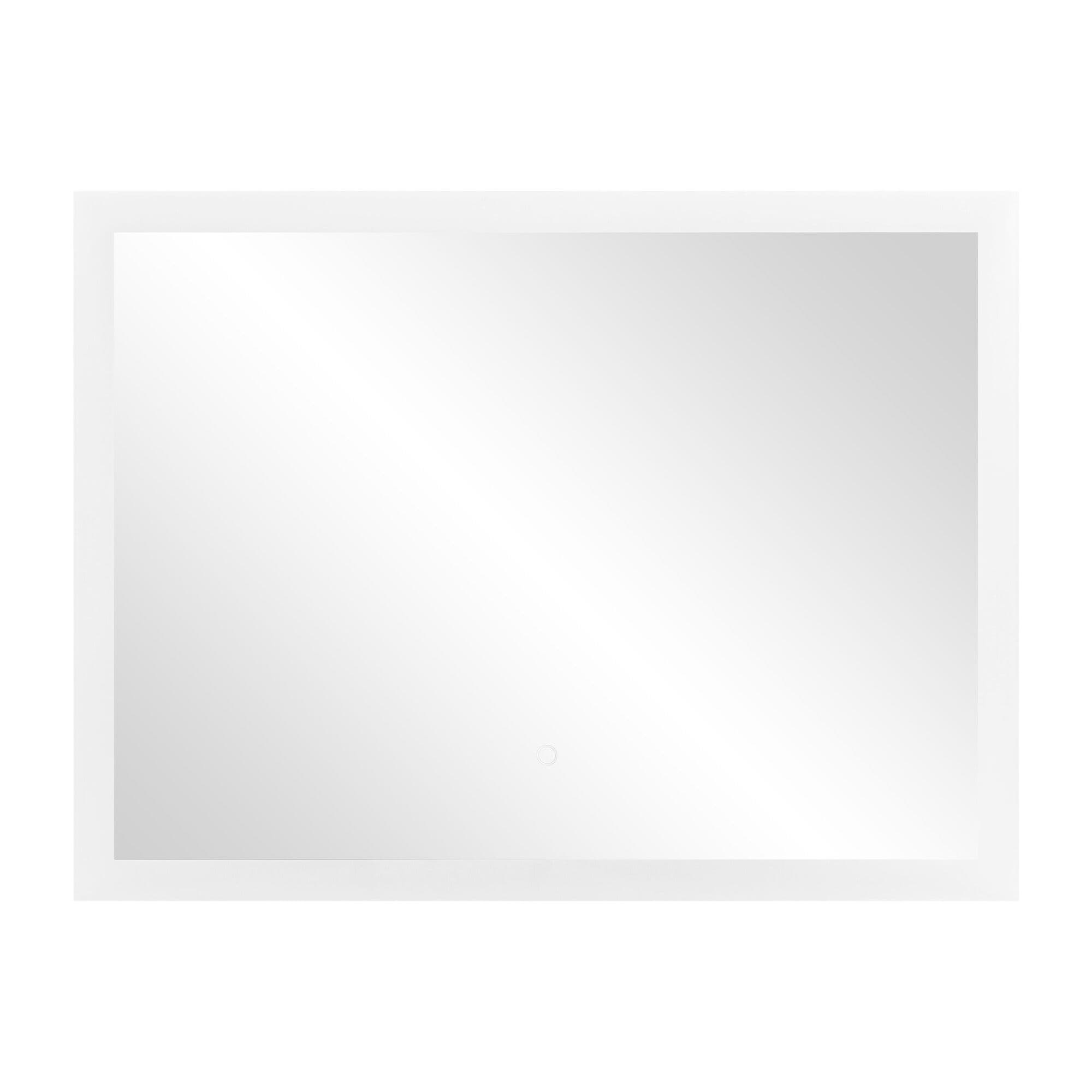 LED zrkadlo obdĺžnikové 80x60 cm, horizontálne, vstavaný vypínač, bez okraja, 4000 1