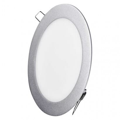 Mini LED panel 175mm, kruhový vstavaný strieborný, 12W, 4500K (EMOS) 1