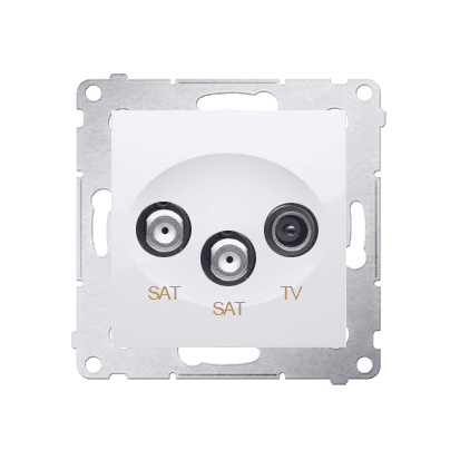 Zásuvka TV/SAT/SAT koncová 1dB (SS) biela SIMON54Pre (simon) 1