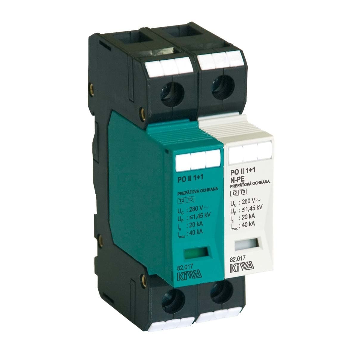 Prepäťová ochrana PO II 1+1 280V/40kA (KIWA) 1