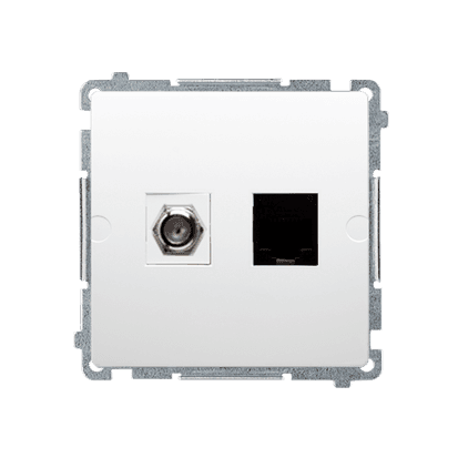 Zásuvka ant/dát. "F"/RJ45 Cat.6 biela SIMON Basic (simon) 1