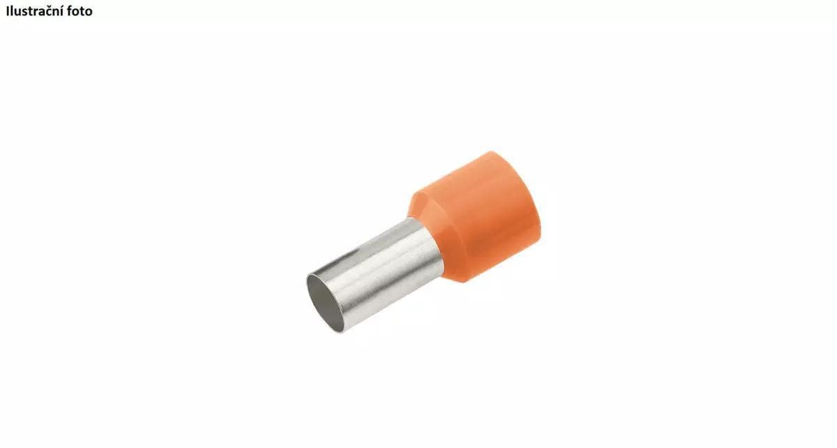 Izolovaná dutinka Cu 0,5/6 mm, oranžová (100 ks) 1