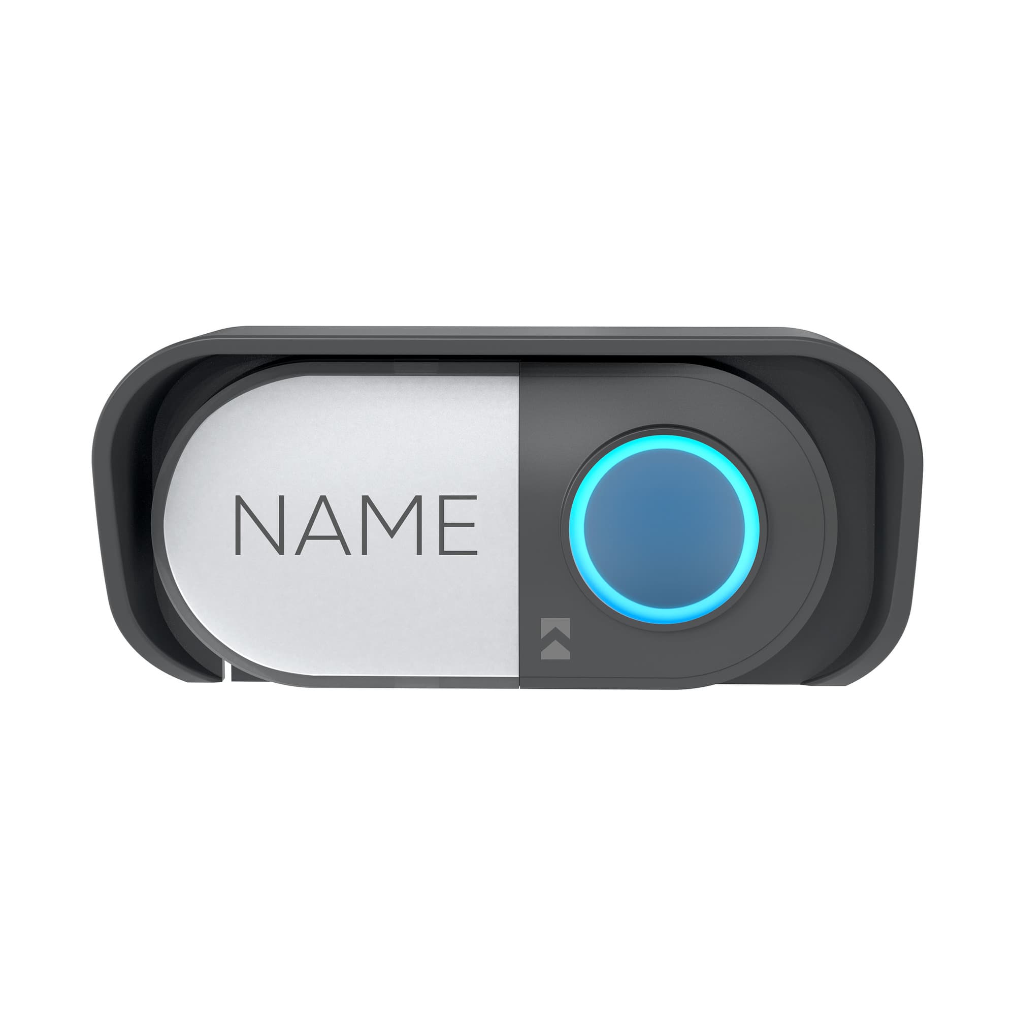Doorbell button, battery-powered, for wireless doorbells, ATEL series, black 1