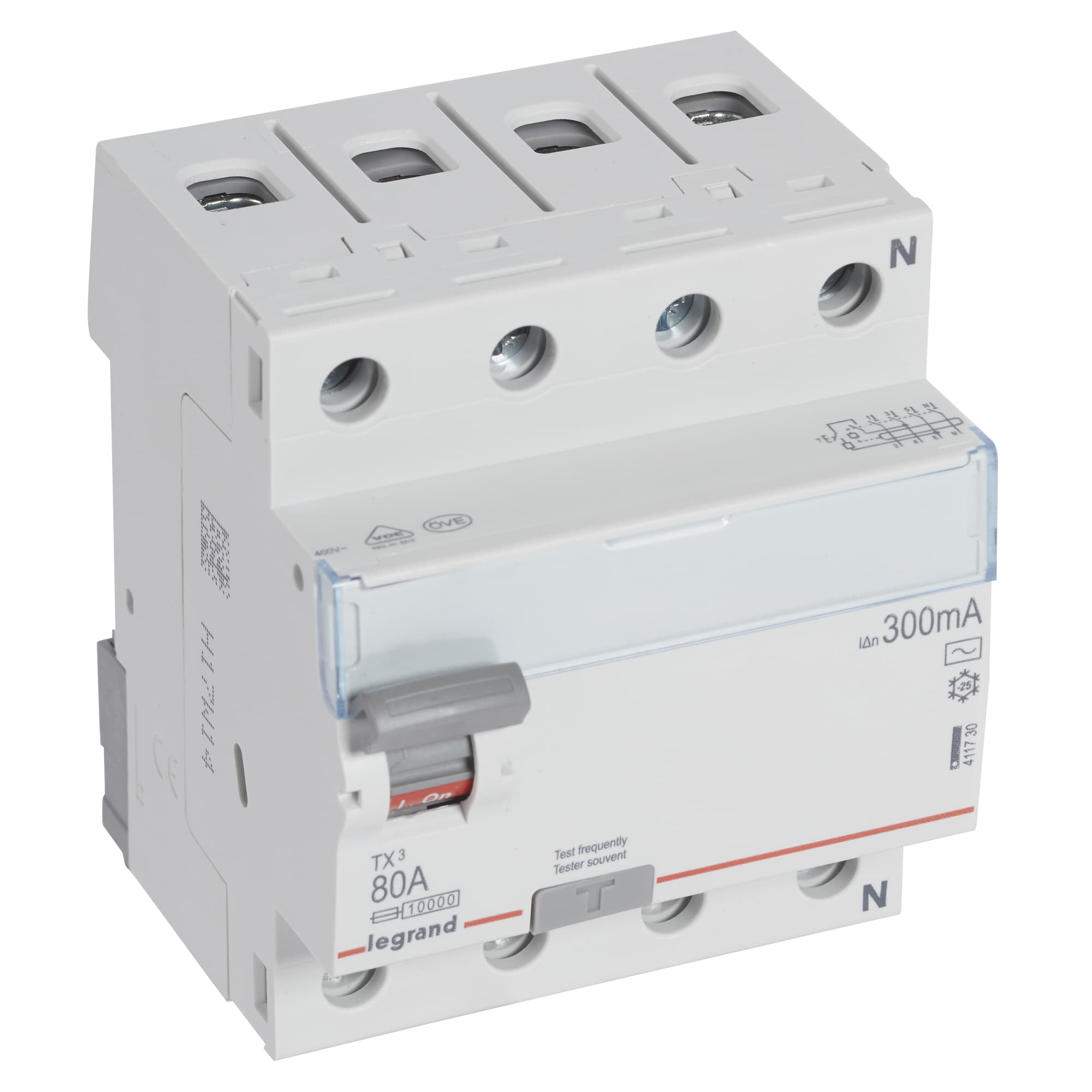 Prúdový chránič TX3 4P 80A 300mA AC 1