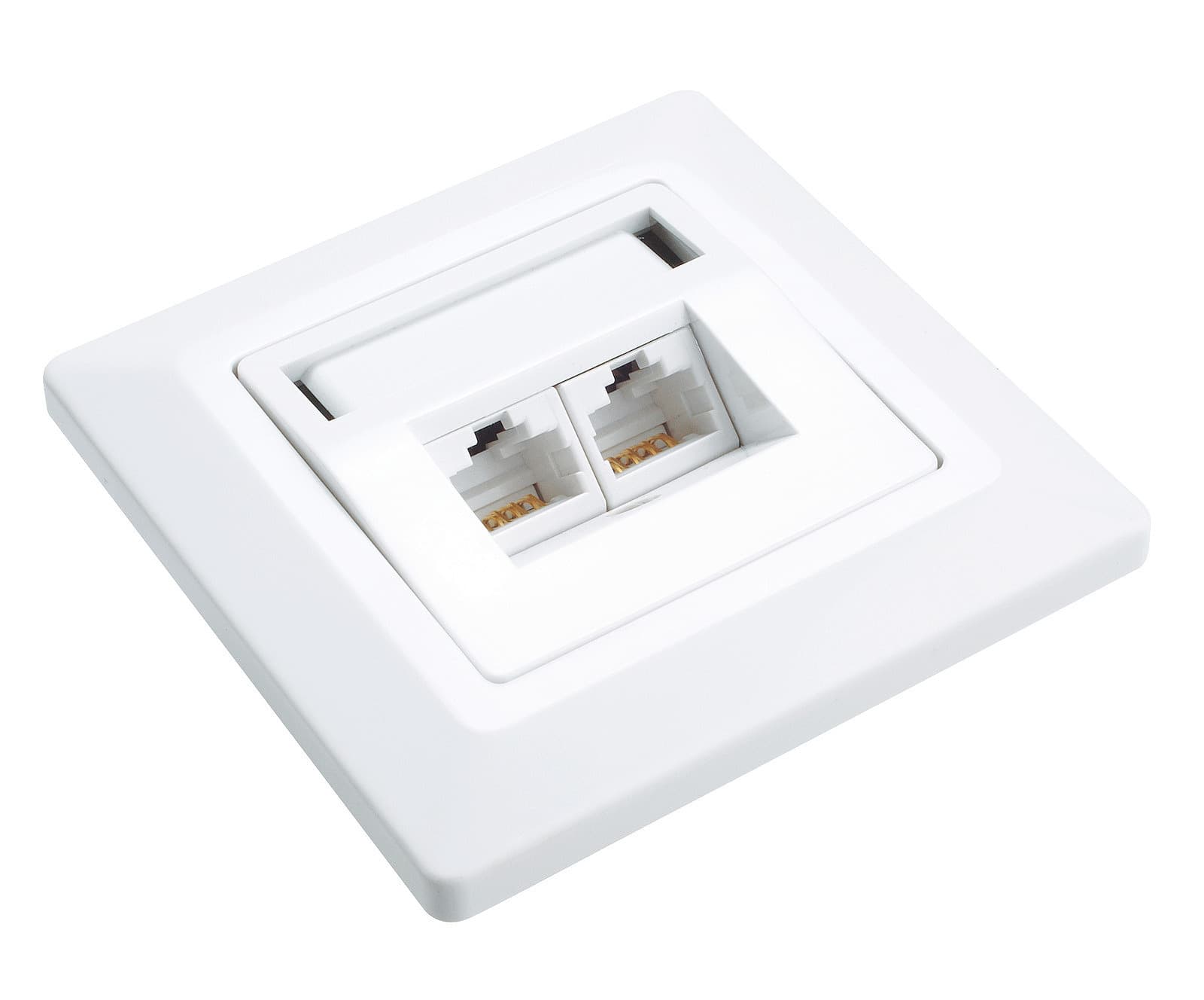 Zásuvka Solarix CAT6 UTP 2 x RJ45 pod omítku bílá SX9-2-6-UTP-WH 1