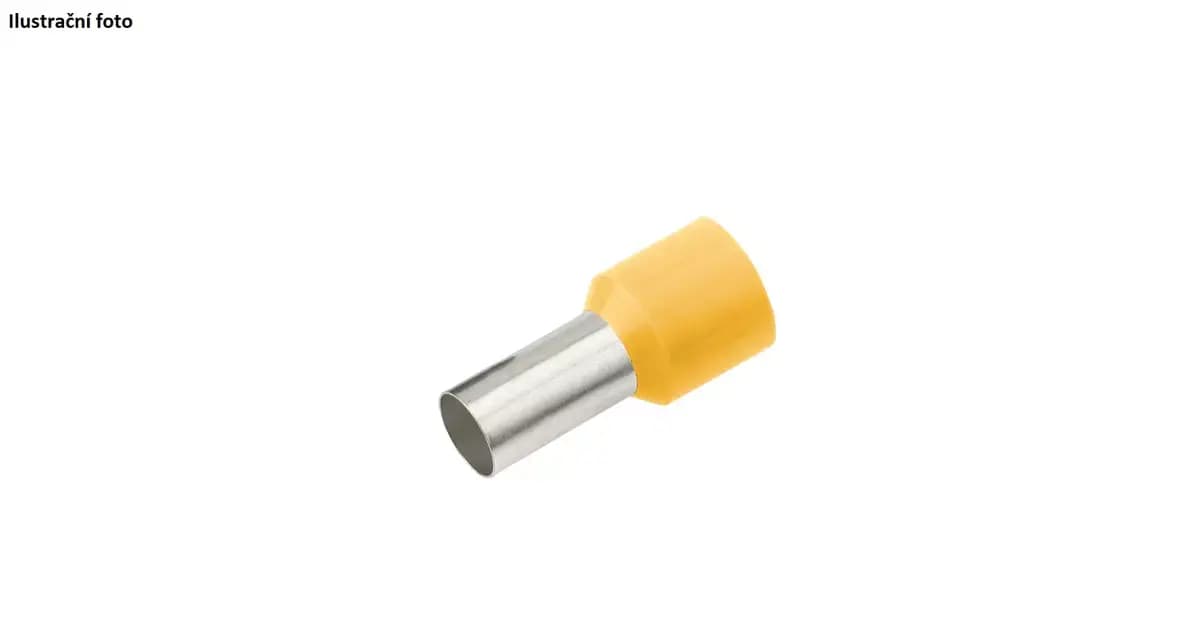 Izolovaná dutinka Cu 150/32 mm, žlutá (25 ks) 1