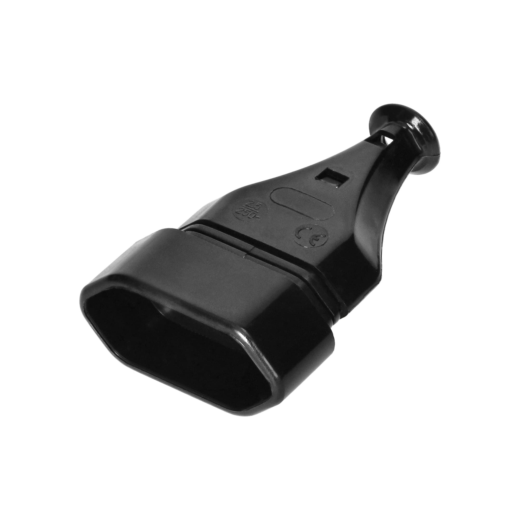 Euro plug socket, black 1