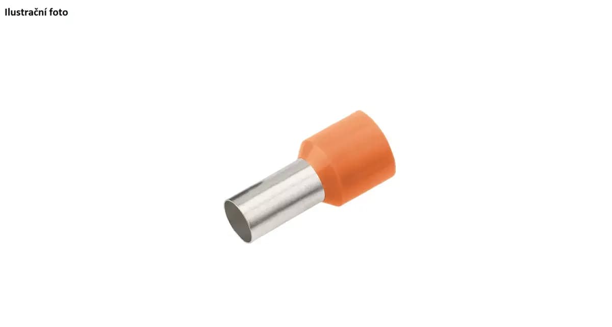 Izolovaná dutinka Cu 0,5/10 mm, oranžová (100 ks) 1
