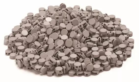 Umělohmotná šedá plomba o 12 mm (1000 ks) 1