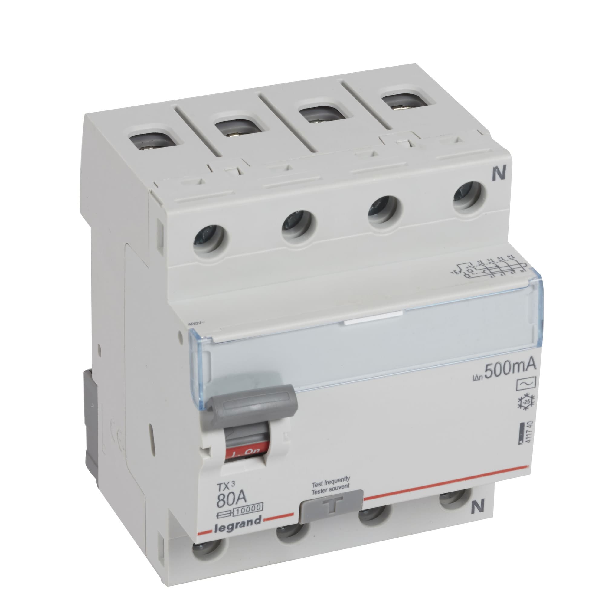 Prúdový chránič TX3 4P 80A 500mA AC 1