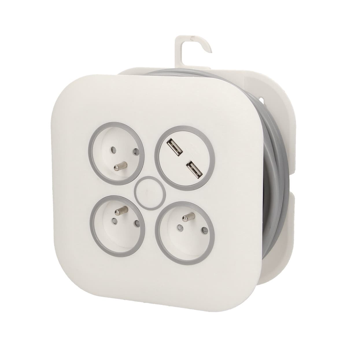 Bubon predlžovací kompaktný 3Z + 2xUSB 2P+T 7m biely (ORNO) 1