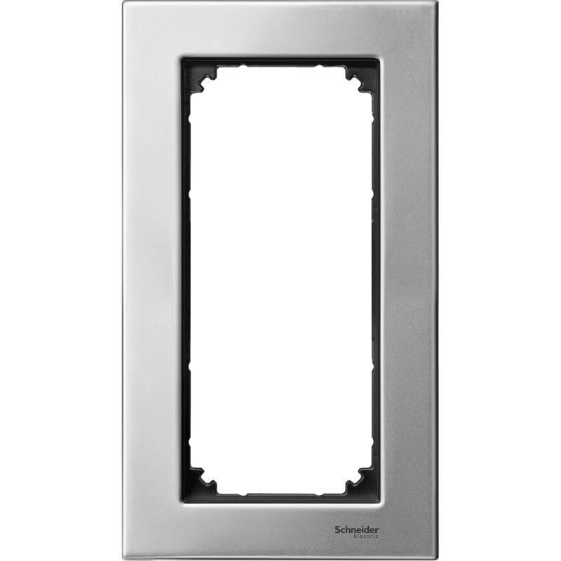Rámček 2-násobný bez str.mostíka kov strieborná platina Merten ElegM (Schneider) 1