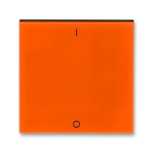 Kryt spínaca/tlacidla 1diel. pikt.0/1 oranžová/cierna dymová Levit (ABB) 1