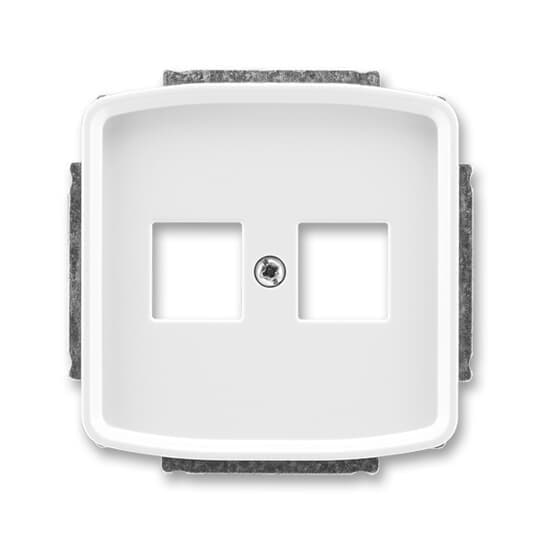 Kryt zásuvky tel/dát. 2xRJ12/RJ45 modul.jack biela Tango (ABB) 1