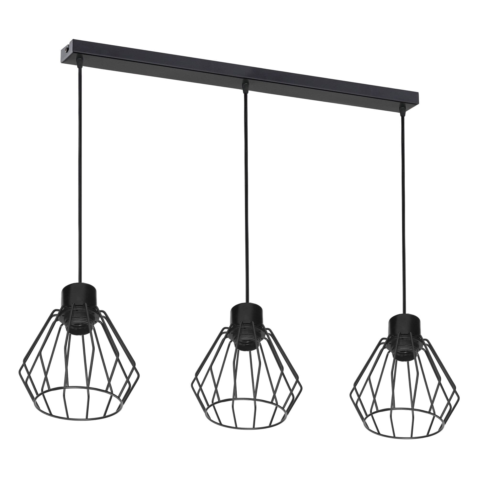 Závesné svietidlo PINO AD-LD-6375BE27M, 3x60W, E27, čierna (ORNO) 1
