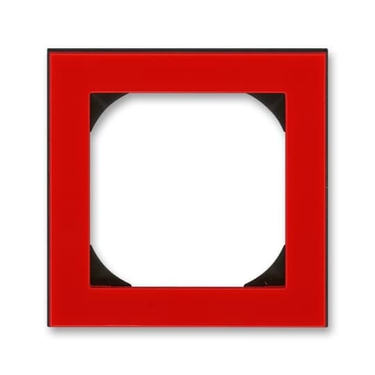 Rámcek 1-násobný s otvorom 55x55 cervená/cierna dymová Levit (ABB) 1